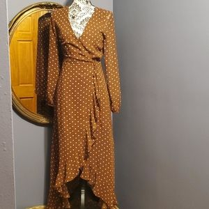 Polka dot wrap dress  NWOT